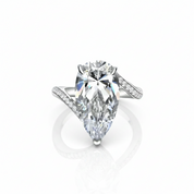 6.50 ct Pear-Cut Diamond Option Engagement Ring-Black Diamonds New York