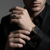 6.5mm 1 Carat Round Cut Diamond Mens Ring-Black Diamonds New York