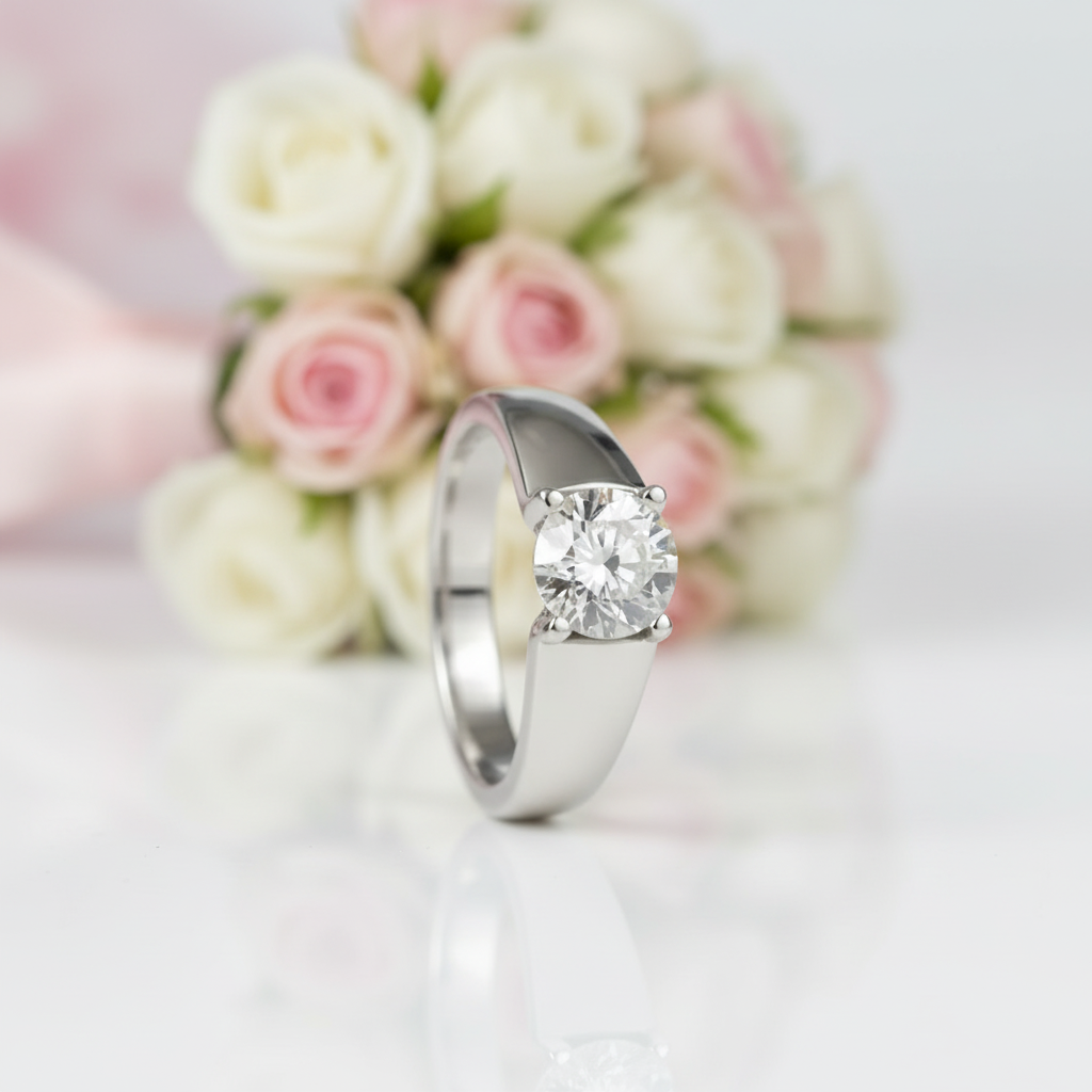 6.5mm 1 Carat Round Cut Diamond Option Men's Ring-Black Diamonds New York