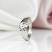6.5mm 1 Carat Round Cut Diamond Option Men's Ring-Black Diamonds New York