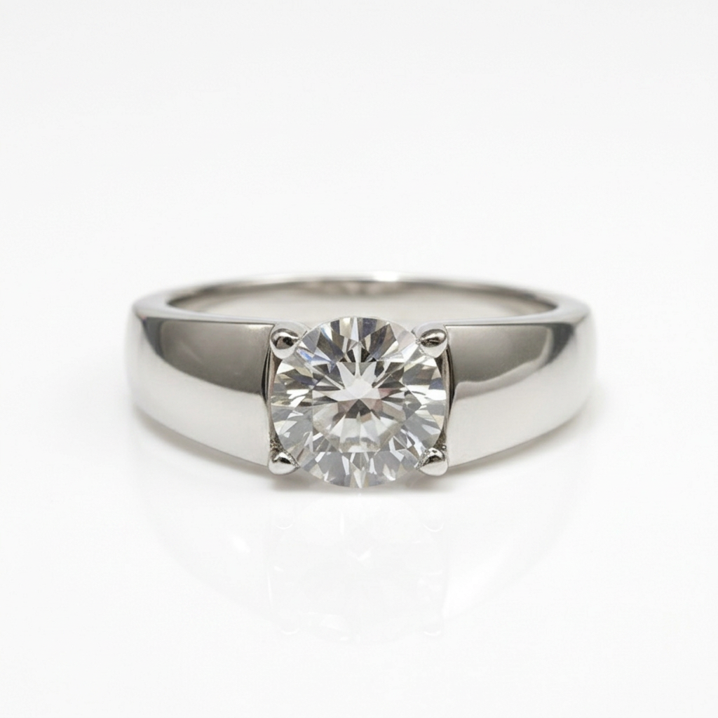 6.5mm 1 Carat Round Cut Diamond Option Men's Ring-Black Diamonds New York