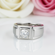 6.5mm 1.0Ct D Color Diamond Ring For Men-Black Diamonds New York