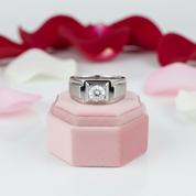 6.5mm 1.0Ct D Color Diamond Ring For Men-Black Diamonds New York