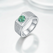 6.5mm 1.0Ct Green Diamond Option Engagement Ring-Black Diamonds New York