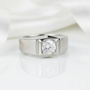 6.5mm 1Ct D Color Diamond Option Men's Ring-Black Diamonds New York