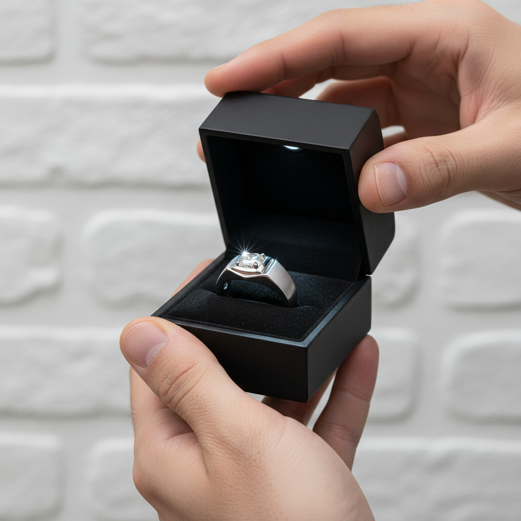 6.5mm 1Ct D Color Diamond Option Men's Ring-Black Diamonds New York