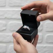6.5mm 1Ct D Color Diamond Option Men's Ring-Black Diamonds New York