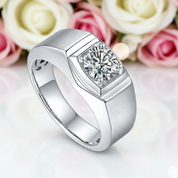 6.5mm 1Ct D Color Diamond Men's Ring-Black Diamonds New York