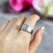 6.5mm 1Ct D Color Diamond Men's Ring-Black Diamonds New York