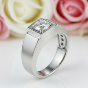 6.5mm 1Ct D Color Diamond Men's Ring-Black Diamonds New York