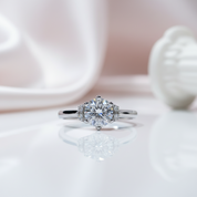 6.5MM 1ct Round Cut 6 Prong Diamond Option Ring-Black Diamonds New York