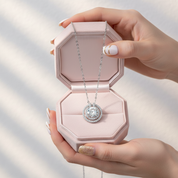 6.5mm 1CT Round Cut Diamond Pendant Necklace-Black Diamonds New York