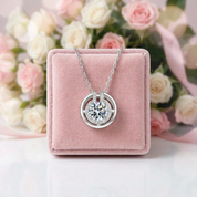 6.5mm 1CT Round Cut Diamond Option Pendant Necklace-Black Diamonds New York