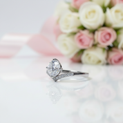 6.5mm 1ct Round Cut Diamond Option Crown Option Engagement Ring-Black Diamonds New York
