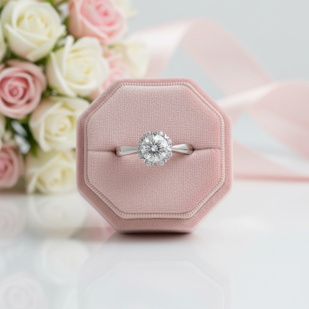 6.5mm 1ct Round Cut Diamond Option Sun Flower Adjustable Engagement Ring-Black Diamonds New York