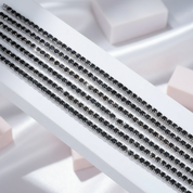 6.5mm Black Round Diamond Cuff Bracelet-Black Diamonds New York