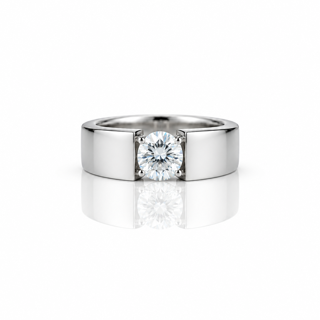 6.5mm Round Diamond Option Antique Men's Ring-Black Diamonds New York