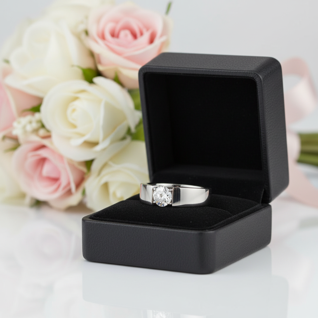 6.5mm Round Diamond Option Antique Men's Ring-Black Diamonds New York