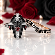 Only Death Can Separate Us Coffin Cut Diamond Option Wedding Rings-Black Diamonds New York
