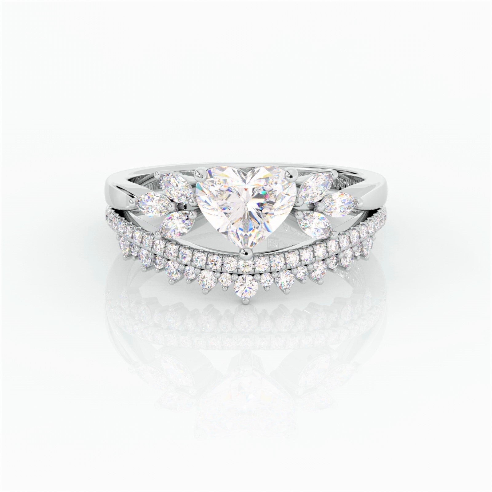 Forever In My Heart- 1.25ct Heart Cut Diamond Option Gothic Promise Ring-Black Diamonds New York