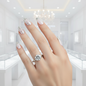 6 Prong Twist Band Diamond Ring-Black Diamonds New York