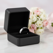 6mm Black & Silver Tungsten Wedding Band-Black Diamonds New York