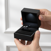 6mm Black Tungsten Carbide Wedding Band-Black Diamonds New York