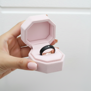 6mm Diamond Option Black with Rose Gold Tungsten Wedding Band-Black Diamonds New York