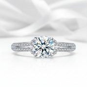 6mm Round Cut Diamond Option Engagement Ring-Black Diamonds New York