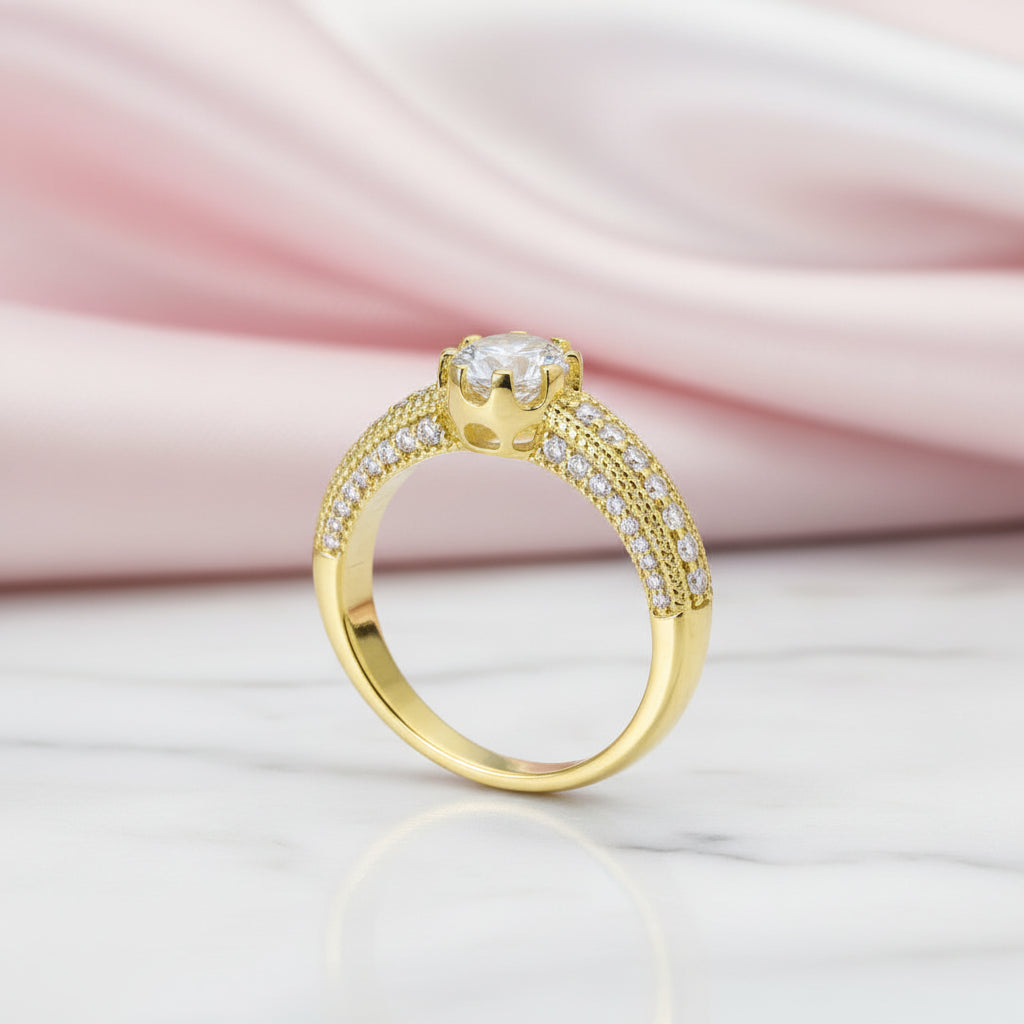 6mm Round Diamond Option Engagement Ring-Black Diamonds New York