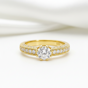 6mm Round Diamond Option Engagement Ring-Black Diamonds New York