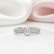 6mm Round Diamond Option Engagement Ring-Black Diamonds New York