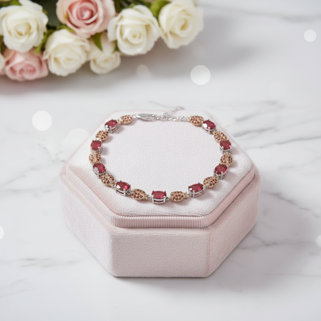 Gemstone Bracelet with Diamond Option-Black Diamonds New York