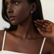 You’ve Got My Heart Forever Gothic Diamond Heart Earrings-Black Diamonds New York