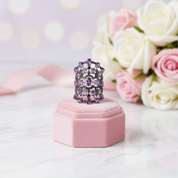 7.44Ct Amethyst Ring-Black Diamonds New York