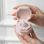 7*11mm Pear Cut Diamond Engagement Ring Set