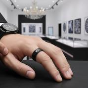 7mm Black Titanium Men's Wedding Band with Diamond-Black Diamonds New York