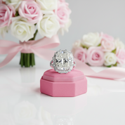 8.0 Ct Cushion Cut Diamond Option Engagement Ring-Black Diamonds New York