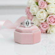 8.0 Ct Emerald Cut Diamond Option Split Shank Engagement Ring-Black Diamonds New York