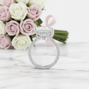 8.0 ct Oval Cut Diamond Option Hidden Halo Engagement Ring-Black Diamonds New York