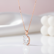 8.00ct Oval Cut Diamond Option Solitaire Pendant Necklace-Black Diamonds New York