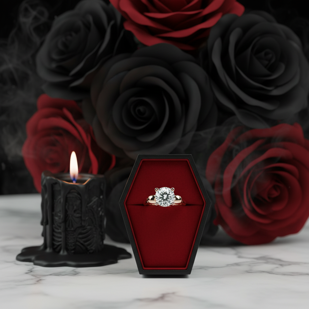 Micro-inlaid Diamond Option Rose Gold Skull Ring-Black Diamonds New York