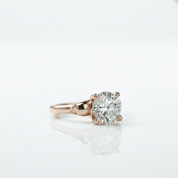 Micro-inlaid Diamond Option Rose Gold Skull Ring-Black Diamonds New York