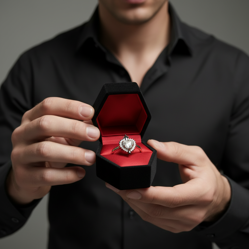 Against All Odds- Heart Shape Diamond Option Gothic Engagement Ring-Black Diamonds New York