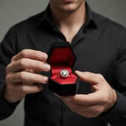 Against All Odds- Heart Shape Diamond Option Gothic Engagement Ring-Black Diamonds New York