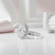 8ct Oval Cut Diamond Option Engagement Ring-Black Diamonds New York