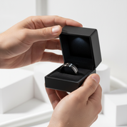 8mm Black Brushed Tungsten Men's Wedding with Meteorite Fragments-Black Diamonds New York