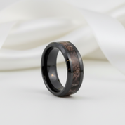 8mm Black Ceramic Wedding Band with Camo Inlay-Black Diamonds New York