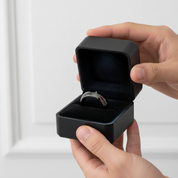 8mm Black Dome Polish Men's Tungsten Carbide Wedding Ring-Black Diamonds New York