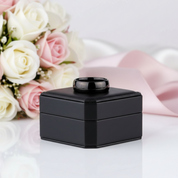 8mm Black Dome Polish Men's Tungsten Carbide Wedding Ring-Black Diamonds New York